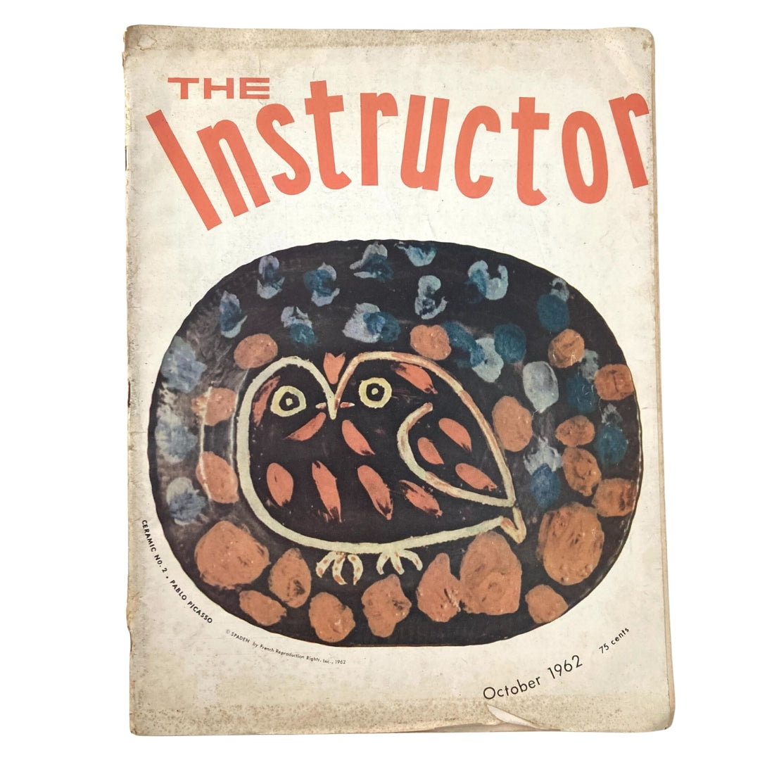 VTG The Instructor Magazine October 1962 Pablo Picasso Ceramic No. 2 GD Interior