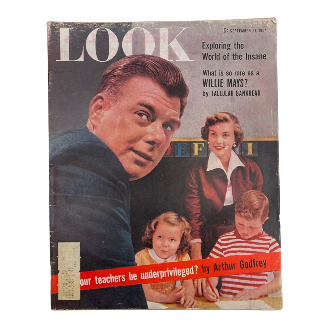 VTG Look Magazine September 21 1954 Arthur Godfrey Cover GD Interior