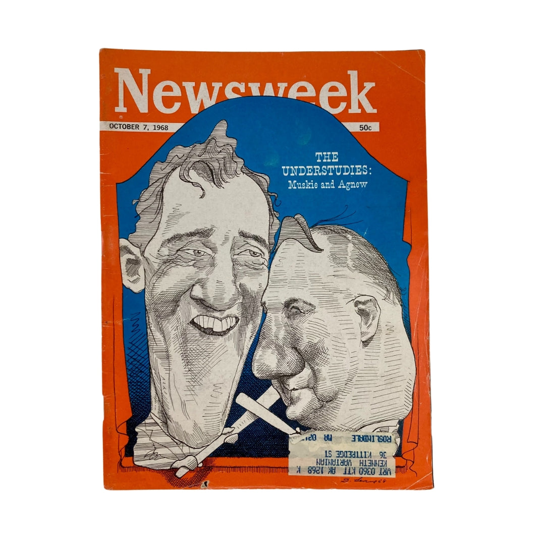 VTG Newsweek Magazine October 7 1968 Edmund Muskie & Spiro T. Agnew