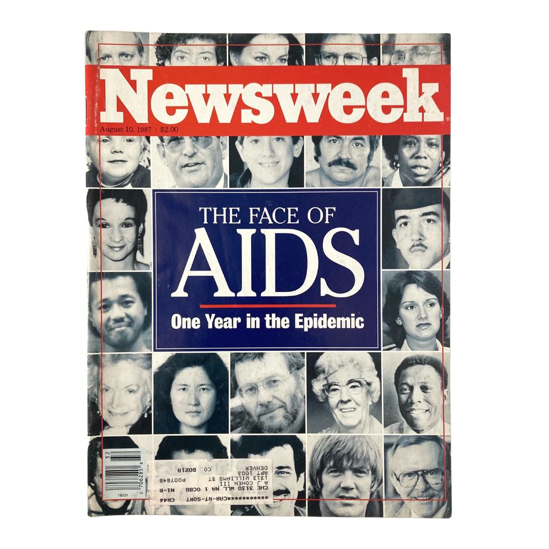 VTG Newsweek Magazine August 10 1987 The Face of Aids One Year in the Epidemic