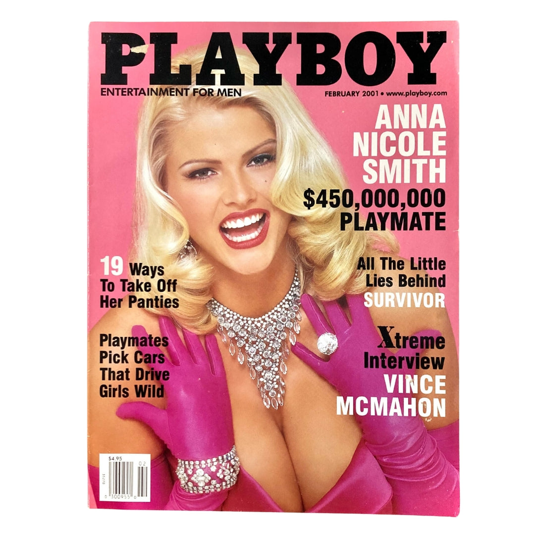 Playboy Magazine February 2001 Anna Nicole Smith w Centerfold No Label