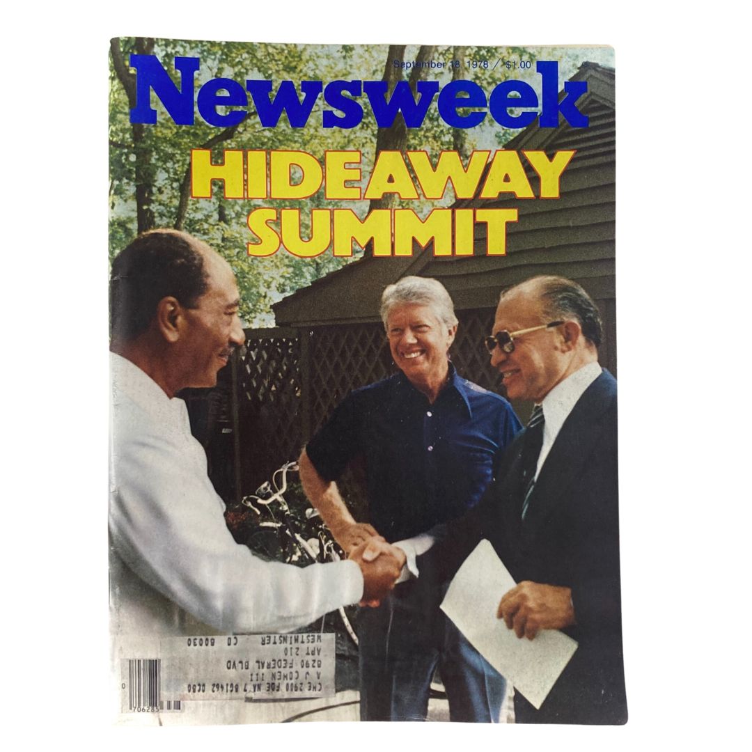 VTG Newsweek Magazine September 18 1978 Jimmy Carter, Anwar Sadat GD Interior