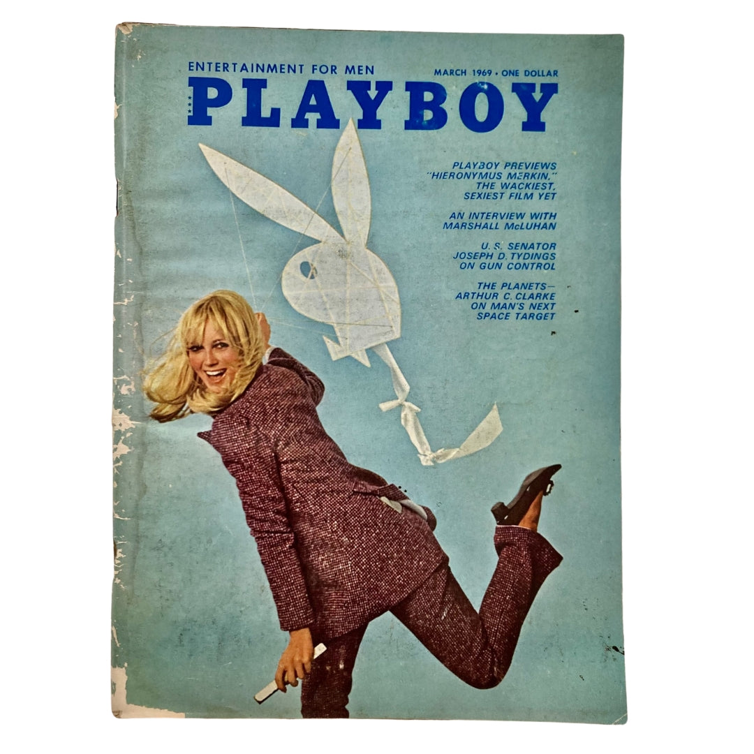 VTG Playboy Magazine March 1969 Playmate Kathy MacDonald w Centerfold No Label