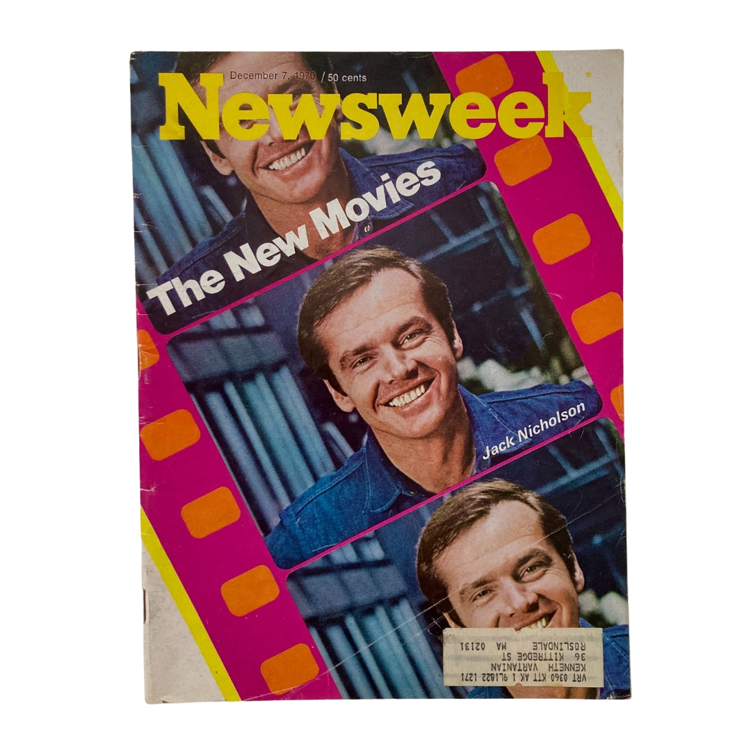 VTG Newsweek Magazine December 7 1970 Jack Nicholson The New Movies