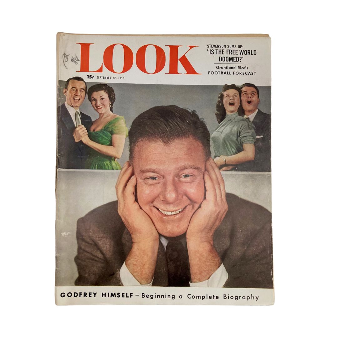 VTG Look Magazine September 22 1953 Arthur Godfrey Complete Biography No Label