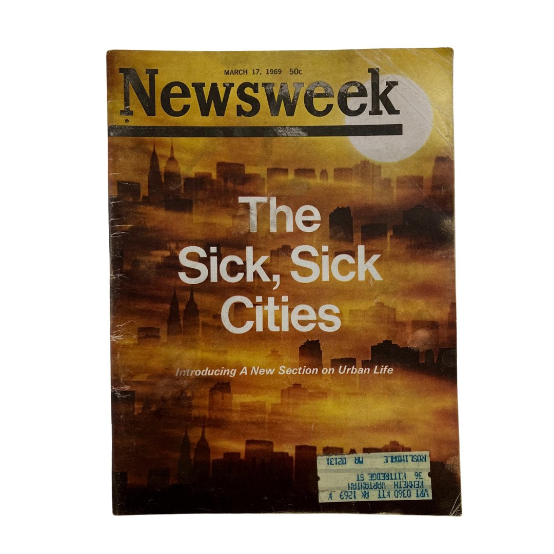 VTG Newsweek Magazine March 17 1969 The Sick, Sick Cities Urban Life