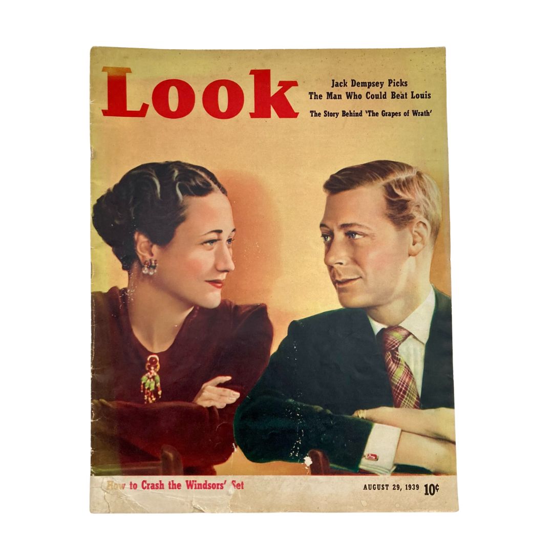 VTG Look Magazine August 29 1939 The Duke & Duchess of Windsor No Label