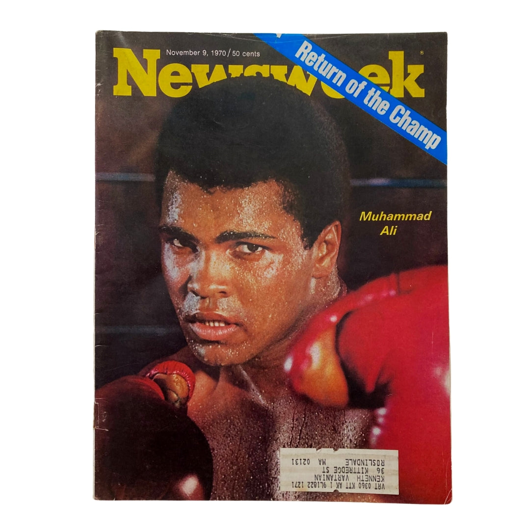 VTG Newsweek Magazine November 9 1970 Muhammad Ali Return of the Champ