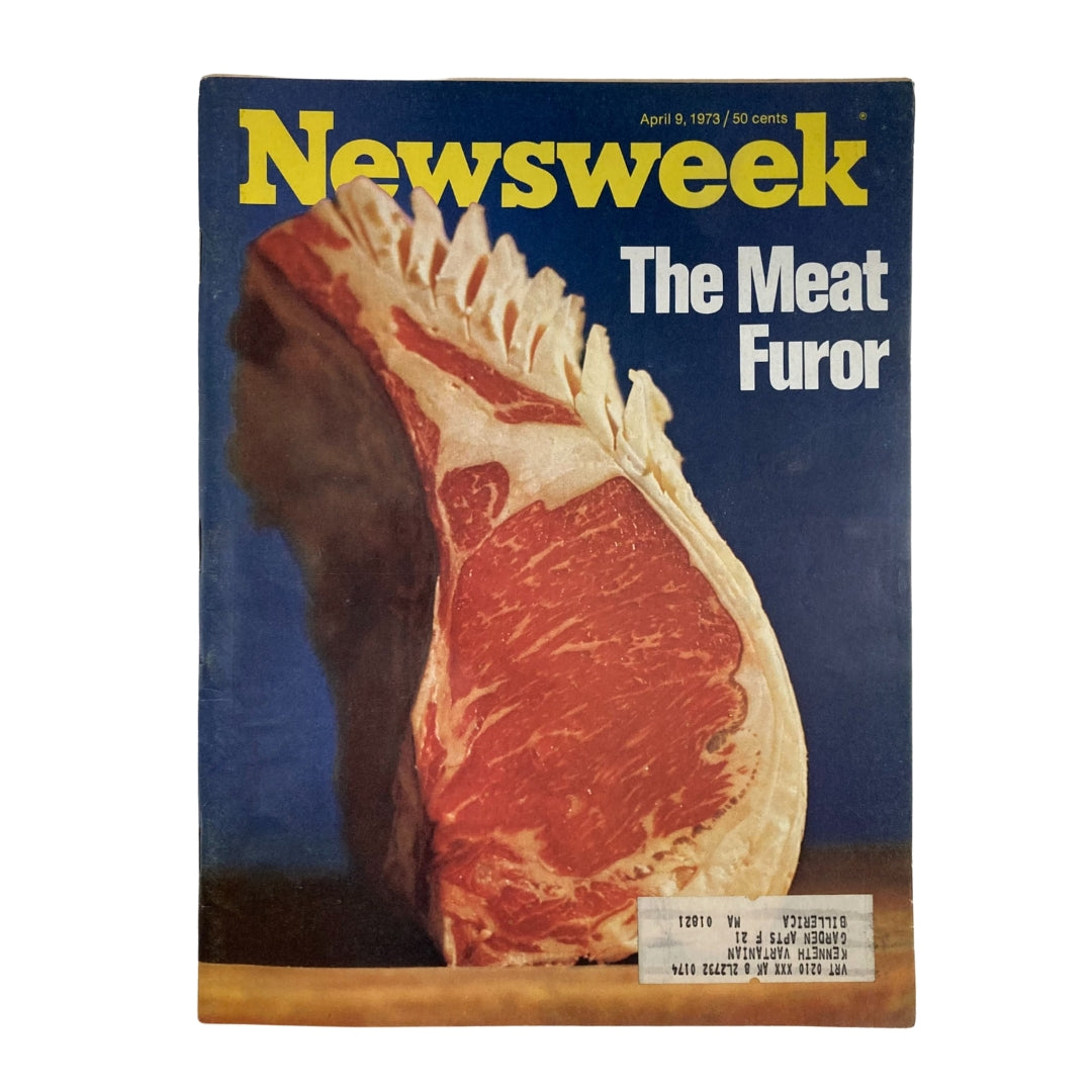 VTG Newsweek Magazine April 9 1973 The Great Meat Furor Veal Cutlets