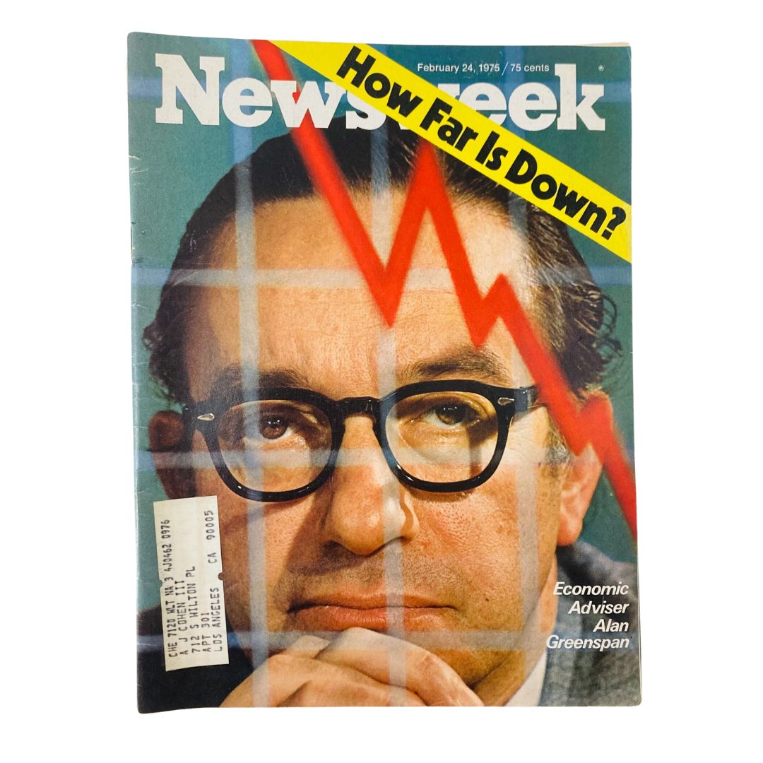 VTG Newsweek Magazine February 24 1975 Economic Adviser Alan Greenspan