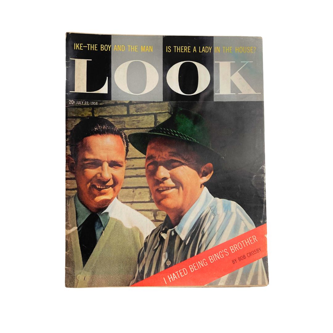 VTG Look Magazine July 22 1958 Vol 22 No. 15 Bob and Bing Crosby No Label