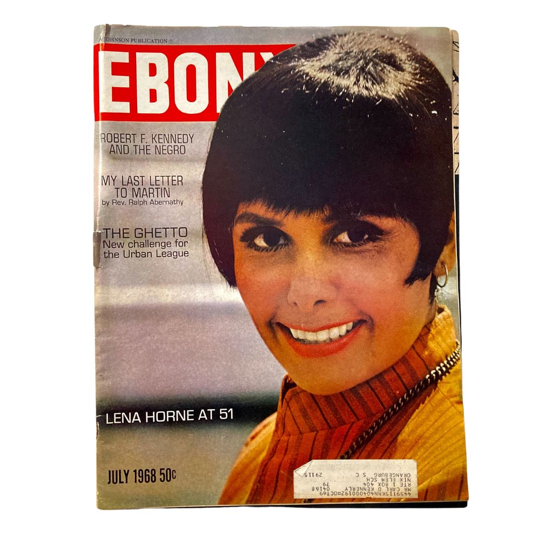 VTG Ebony Magazine July 1968 Vol 23 No. 9 Lena Horne at 51 & The Ghetto