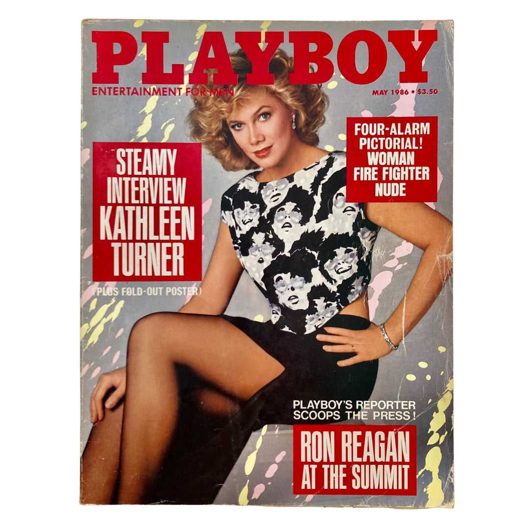 VTG Playboy Magazine May 1986 Kathleen Turner Cover w Centerfold No Label