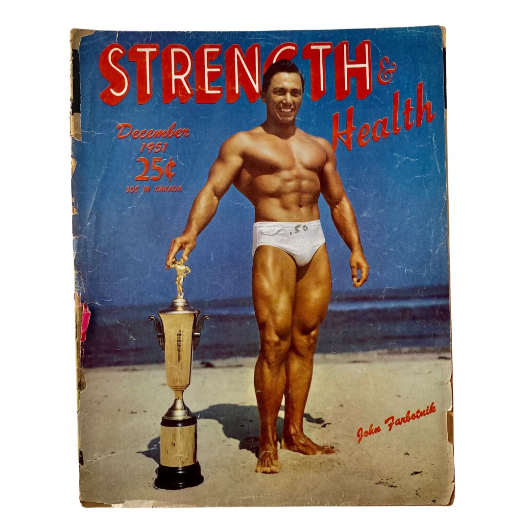 VTG Strength & Health Magazine December 1951 John Farbotnik Cover No Label